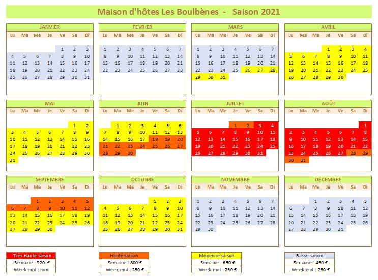 Maison hotes les boulbenes tarifs 2021